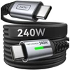 INIU USB-C į USB-C laidas 240 W, 2 m, greitasis įkrovimas, PD standartas, juodas