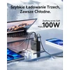 INIU USB-C kroviklis 100 W, 3 prievadų, 2 x USB-C, 1 x USB-A, greitasis įkrovimas, GaN, modelis A11