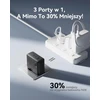 INIU USB-C kroviklis 100 W, 3 prievadų, 2 x USB-C, 1 x USB-A, greitasis įkrovimas, GaN, modelis A11