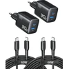 INIU USB-C kroviklis 30 W, 2 lizdų (USB-C ir USB-A), greitasis įkrovimas, GaN PD, A12-E1 (2 vnt.)