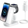 INNISTO belaidė įkrovimo stotelė 3 įrenginiams, 18 W, Qi, USB-C, G618