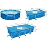 Intex stačiakampis metalinis karkasinis baseinas 4,5 x 2,2 x 0,84 m, 7100 l, 28274FR