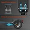 iScooter elektrinis paspirtukas E9tmax, 500 W variklis, 40 km rida, 10 colių nepraduriamos padangos, dviguba amortizacija