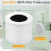 isinlive pakaitinių filtrų rinkinys LEVOIT Core Mini oro valytuvui, 3 pakopų HEPA, CM-RF