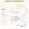 iZELL LED skaitymo lempa su spaustuku, 23 LED, 10 W, USB, TBL235-WH