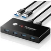 Jancane USB 3.0 KVM perjungiklis 2 kompiuteriams ir 4 USB įrenginiams, U309-US