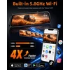 Jansite automobilinis vaizdo registratorius veidrodėlyje 4K su 10 colių IPS ekranu ir 1080p galine kamera T79D+H35D+10M+64G-EU2