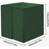Jissta IBC tvirtas vandens talpos uždangalas 420D Oxford audinys 120 x 100 x 116 cm žalias su užtrauktuku