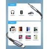 JSAUX 1 m USB-C–3,5 mm AUX garso kabelis, 24 bitai / 96 kHz, JSDEKJC2AUXGY1M