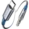 JSAUX 1 m USB-C–3,5 mm AUX garso kabelis, 24 bitai / 96 kHz, JSDEKJC2AUXGY1M