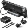 JSAUX 6 jungčių dokavimo stotelė su 100 W įkrovikliu, HDMI 2.1, 4K 120 Hz, HB0603