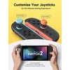JSAUX analoginių valdymo svirtelių antgaliai Nintendo Switch 2 konsolei, neslystantys, GP0404