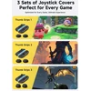 JSAUX juodi analoginių valdymo svirtelių antgaliai Nintendo Switch 2 valdikliui, 3 dydžių, GP0404
