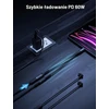 JSAUX USB-C garso ir įkrovimo adapteris su 3,5 mm lizdu, PD 60 W, JSDENZCM0029BL