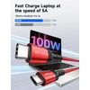JSAUX USB-C–USB-C laidas, 100 W, 2 m, raudonas, CC0020