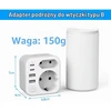 JSVER kelioninis JAV tipo B kištuko adapteris su 2 USB-C ir 2 USB-A, 17 W JSVER-PA2042-US