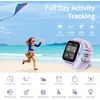 JUBUNRER išmanusis laikrodis vaikams su Bluetooth, žingsniamačiu, kraujospūdžio ir pulsometru, IP68, kidfit-violet