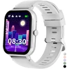 JUBUNRER vaikų išmanusis laikrodis be SIM kortelės, spalvotas 1,37 colio lietimui jautrus ekranas, Bluetooth skambučių funkcija, IP68 atsparumas vandeniui, kidfit-argent