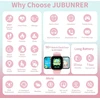 JUBUNRER vaikų išmanusis laikrodis su Bluetooth, širdies ritmo matuokliu, miego stebėjimu, žingsniamačiu, 1,37 colio jutikliniu ekranu, kidfit-rose