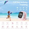 JUBUNRER vaikų išmanusis laikrodis su Bluetooth, širdies ritmo matuokliu, miego stebėjimu, žingsniamačiu, 1,37 colio jutikliniu ekranu, kidfit-rose