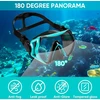KAEFUYS suaugusiųjų snorkelinimo rinkinys su sausu vožtuvu, panoramine 180° mase ir silikoniniu apvadu
