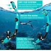 KAEFUYS suaugusiųjų snorkelinimo rinkinys su sausu vožtuvu, panoramine 180° mase ir silikoniniu apvadu