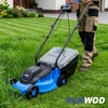 Kanwod elektrinė vejapjovė 1200 W, 34 cm pjovimo plotis, 30 l surinkimo krepšys, reguliuojamas aukštis, KGALM-1232