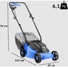 Kanwod elektrinė vejapjovė 1200 W, 34 cm pjovimo plotis, 30 l surinkimo krepšys, reguliuojamas aukštis, KGALM-1232