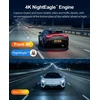KAWA automobilinis vaizdo registratorius 4K su galine 1080P kamera, GPS, Wi-Fi 6 CJ5517