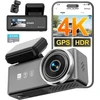KAWA automobilinis vaizdo registratorius 4K su galine 1080P kamera, GPS, Wi-Fi 6 CJ5517