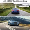 KAWA priekinis ir galinis automobilinis vaizdo registratorius 4K/1080p su GPS ir 64 GB D11-NL
