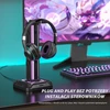 KDD RGB ausinių ir žaidimų valdiklių stovas su pasukamu laikikliu KDD-728B