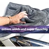 Kemes mikropluošto šluostė automobiliui, XXL, 1400 g/m², 40x60 cm, labai sugerianti, pilka