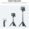 K&F Concept 33,5 cm aliuminio mini trikojis–selfie laikiklis sportinėms kameroms (juodas)