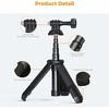 K&F Concept 33,5 cm aliuminio mini trikojis–selfie laikiklis sportinėms kameroms (juodas)