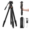 K&F CONCEPT aliumininis foto ir vaizdo trikojis su skystine galvute 185 cm KF09.172