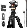 K&F Concept aliumininis fotoaparato trikojis 192 cm su rutuline galvute O275A5+BH-36