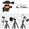 K&F Concept aliuminis fotoaparato trikojis, 163 cm, 4 sekcijos, 20 kg apkrova, rutulinė galvutė, K234A0+BH-28L