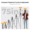 K&F CONCEPT fotoaparato trikojis 190 cm su trijų krypčių galvute S255A3+BV01