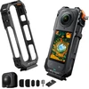 K&amp;F CONCEPT Insta360 X5 aliuminio kameros narvas su silikonine objektyvo apsauga, 2 šaltos batų jungtimis