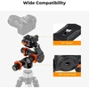 K&F CONCEPT krumpliaratinė panoraminė trikojo galvutė 360° su greito atleidimo plokšte GD-3W Pro
