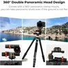 K&F CONCEPT krumpliaratinė panoraminė trikojo galvutė 360° su greito atleidimo plokšte GD-3W Pro