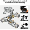 K&F CONCEPT krumpliaratinė panoraminė trikojo galvutė 360° su greito atleidimo plokšte GD-3W Pro