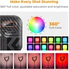 K&F CONCEPT nešiojama RGB LED vaizdo lempa 60 LED, 2500–9900 K, USKF34.036