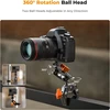 K&F CONCEPT šarnyrinis laikiklis su spaustuku, 360° sukimu ir 1/4 col. sriegiu KF31.083