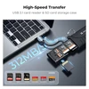 K&amp;F Concept SD kortelių skaitytuvas 2 viename su USB-C ir USB-A, 12 lizdų, juodas KF31.190