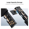 K&amp;F Concept SD kortelių skaitytuvas 2 viename su USB-C ir USB-A, 12 lizdų, juodas KF31.190