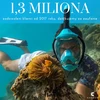 Khroom pilno veido nardymo kaukė Seaview Y su CO2 apsauga, balta, dydis L/XL