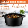 Kichly žalias olandiškas puodas 4,7 l su ketaus dangčiu grilinimui, dvigubos paskirties, juodas KY01495US