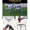 King Camp KingCamp sulankstomas kempingo stalas, 107 × 70 × 70 cm, aliuminis ir plienas, 80 kg, KC3866